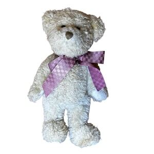 Vintage Boyds Collection Plush Teddy Bear Cream I Heart U MOM Bow Stuffed Animal